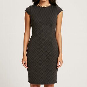 B Darlin Black Quilted Bodycon Dress Size 4 EUC